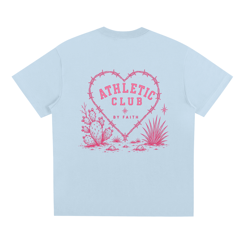 By Faith Athletic Club Goes Western Barbwire Heart Tee