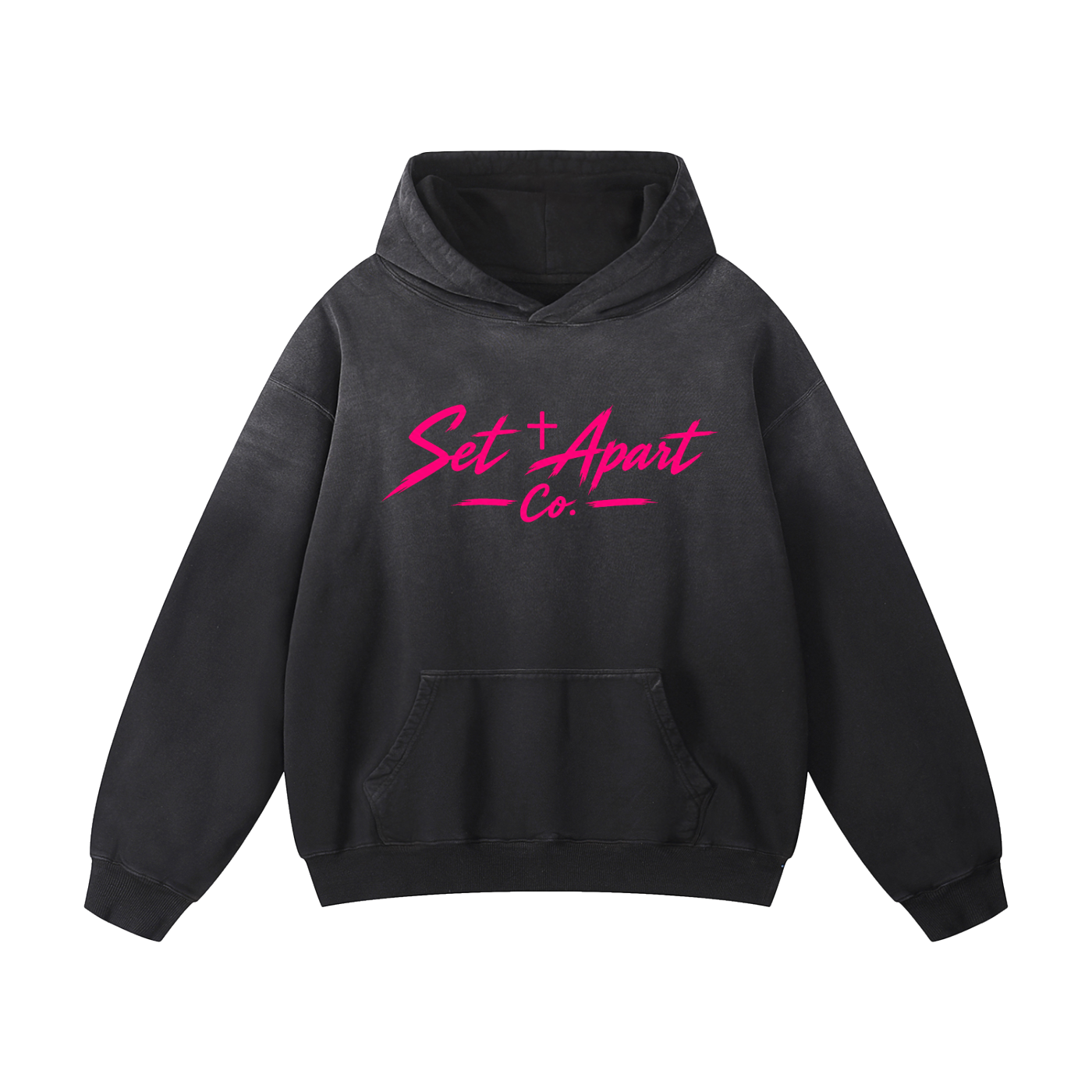 Set Apart Co. Script Hoodie - Hot Pink