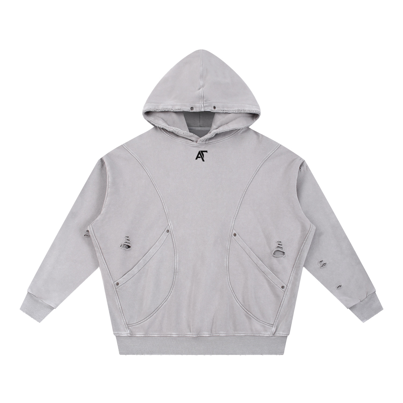 Set Apart Distressed Panel Pocket Hoodie