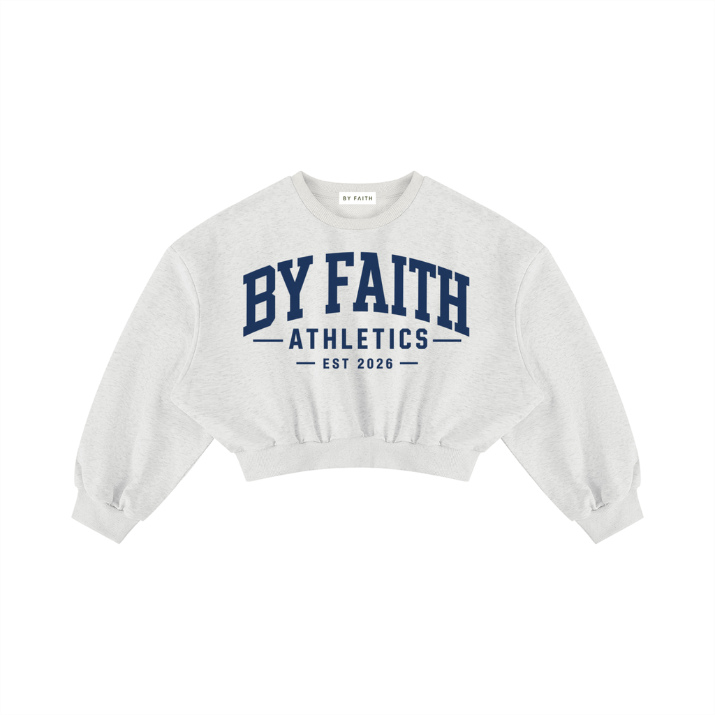 Athletic Club “Navy” Cropped Crewneck