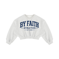 Athletic Club “Navy” Cropped Crewneck