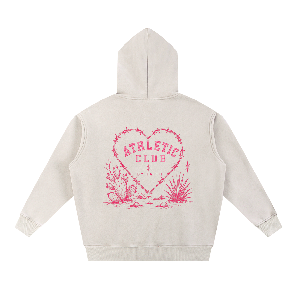 By Faith Athletic Club Goes Western Barbwire Heart Hoodie