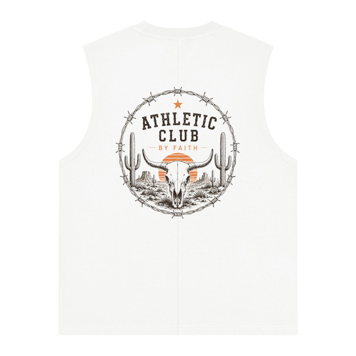 By Faith Athletic Club Goes Western Men’s Barbwire Tank