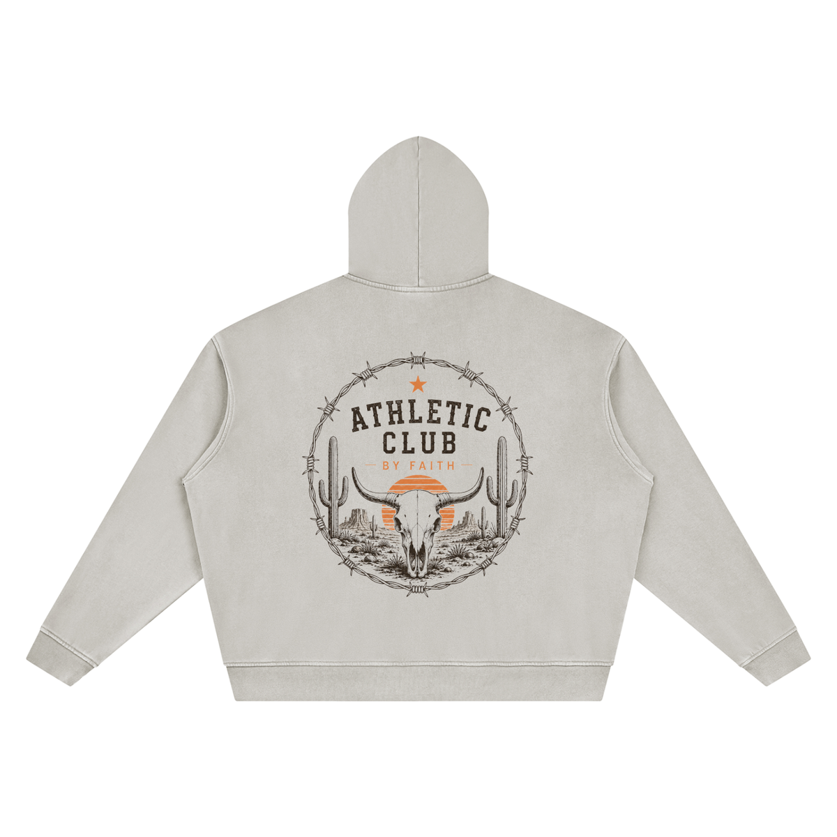 By Faith Athletic Club Goes Western Men’s Barbwire Hoodie