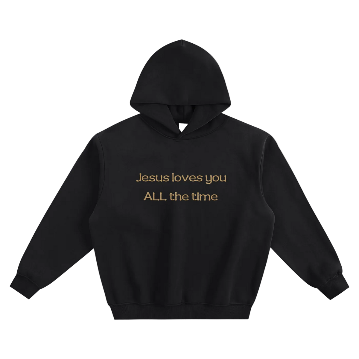 Embroidered Jesus Loves You hoodie