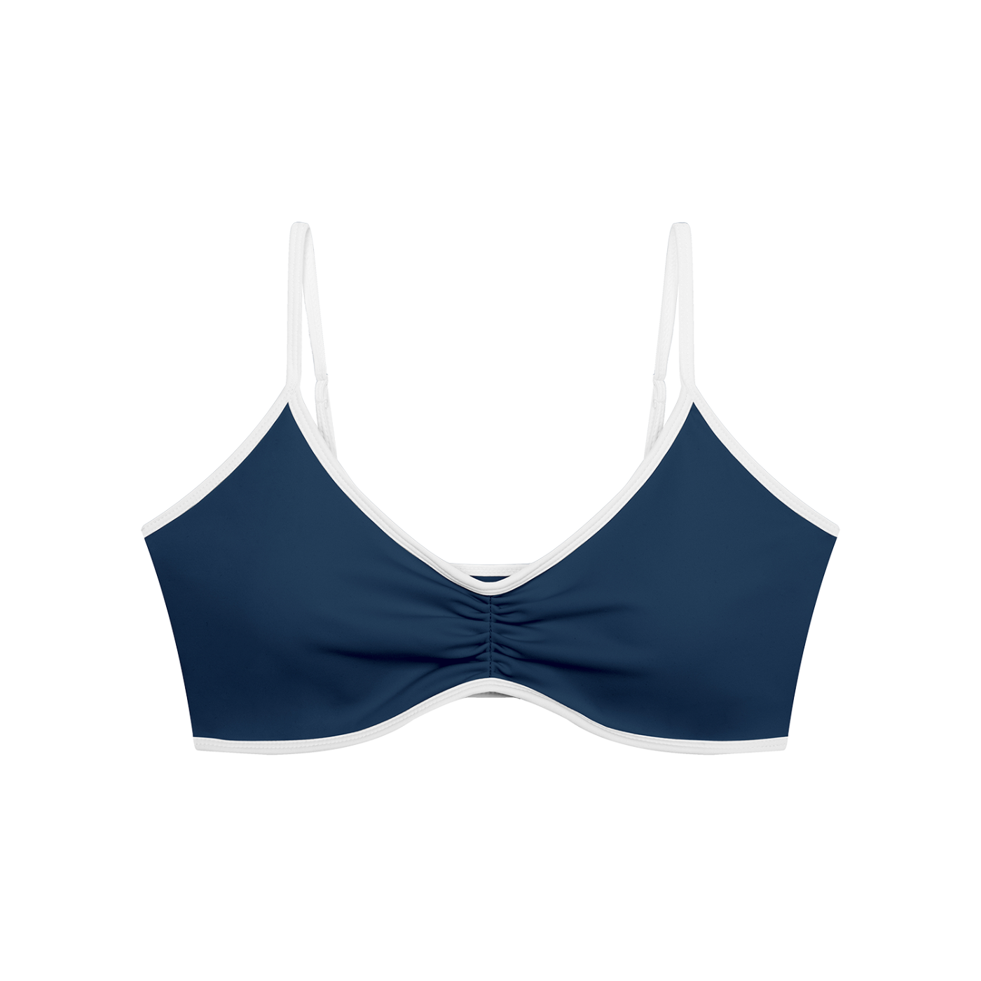 Ruched V-Neck Sports Bra