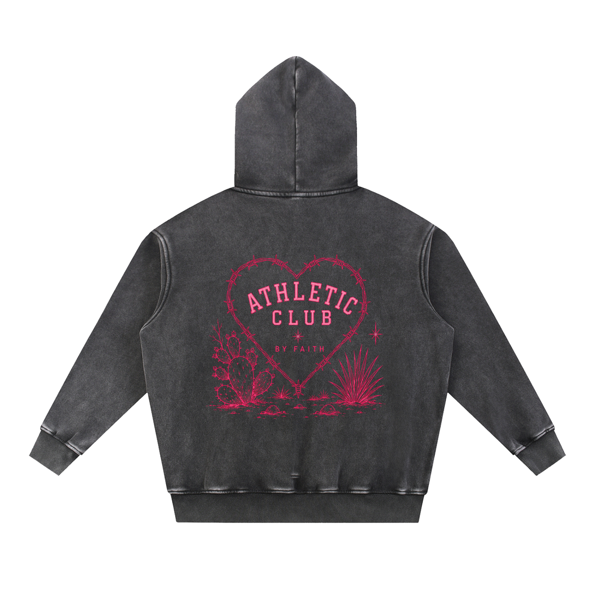By Faith Athletic Club Goes Western Barbwire Heart Hoodie