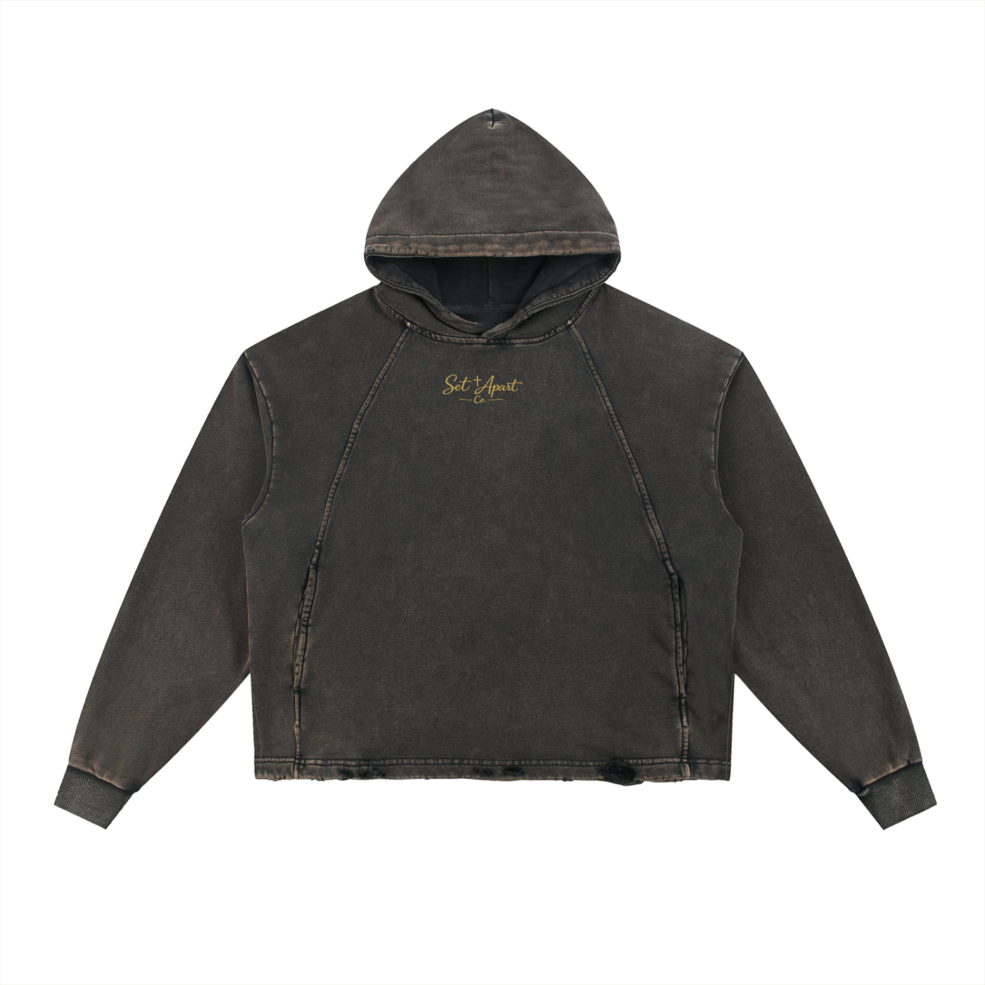 Set Apart By Grace Vintage Frayed-Hem Hoodie