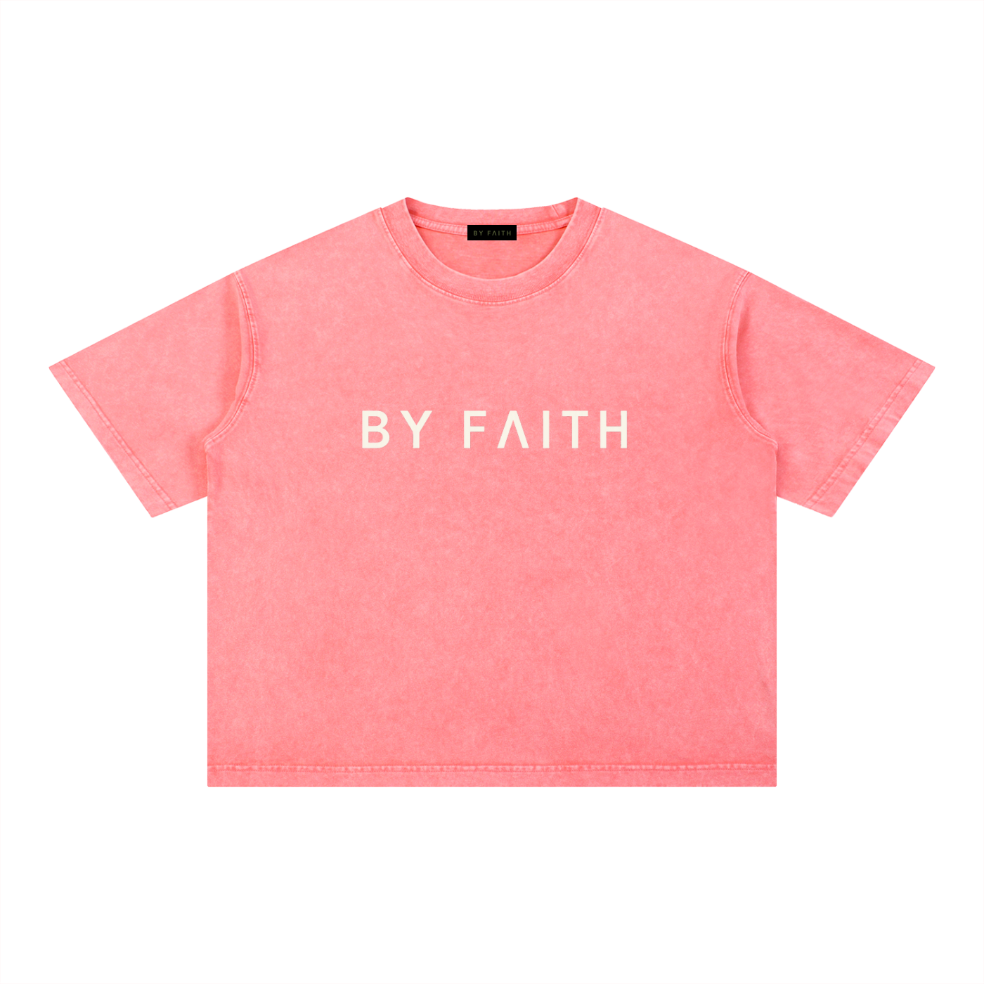 By Faith Mineral Wash Boxy Cotton T-Shirt