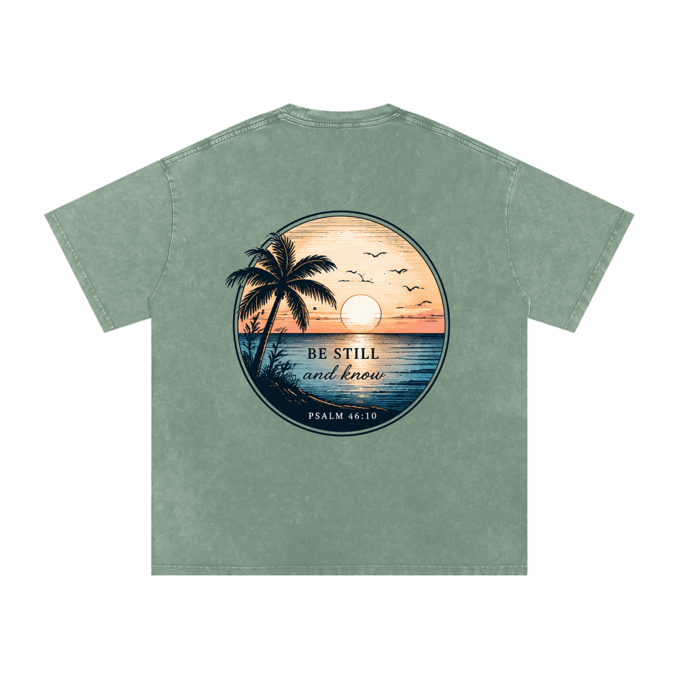 Sunset Snow Washed Oversized Cotton T-Shirt