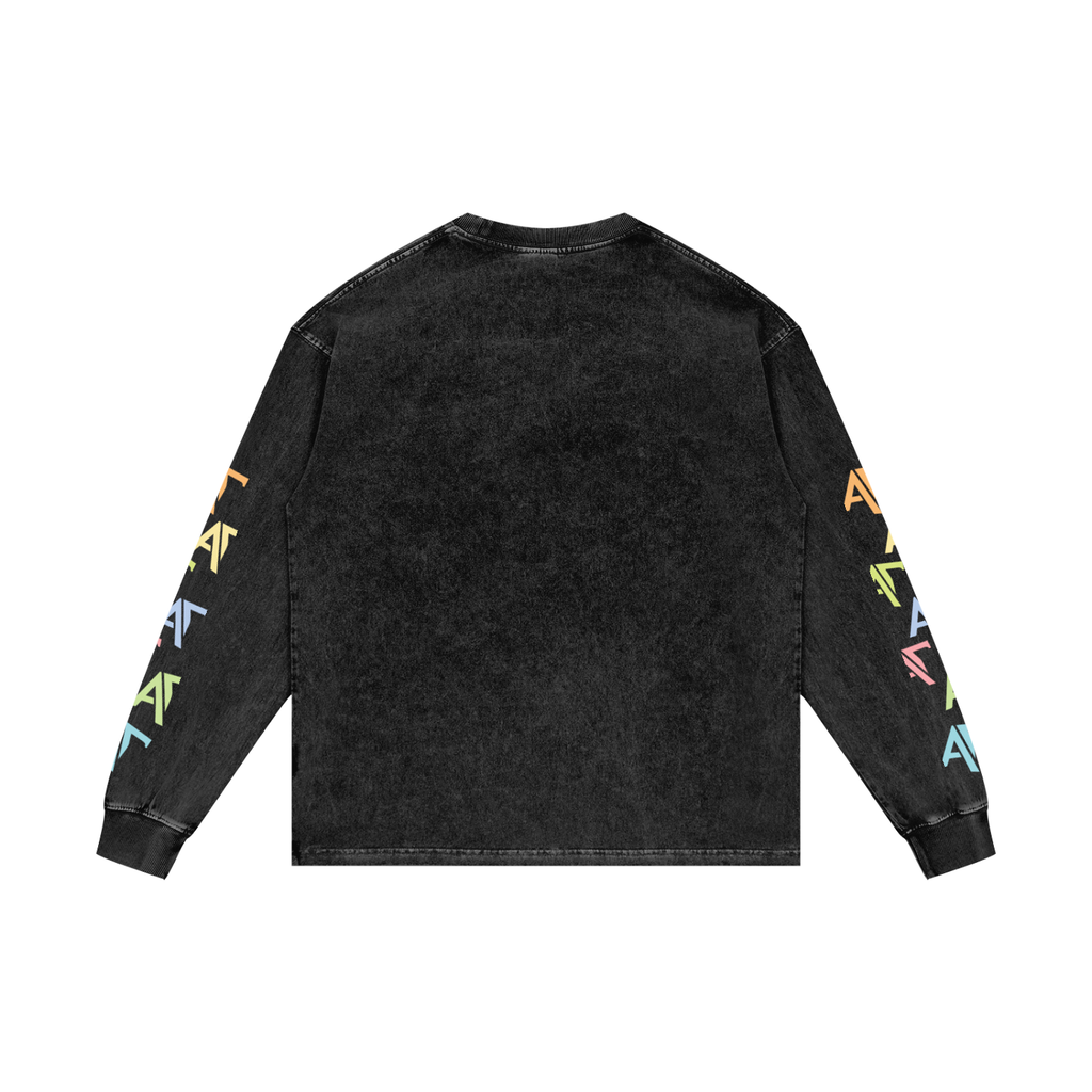 Acid Wash Oversize Long Sleeve T-Shirt