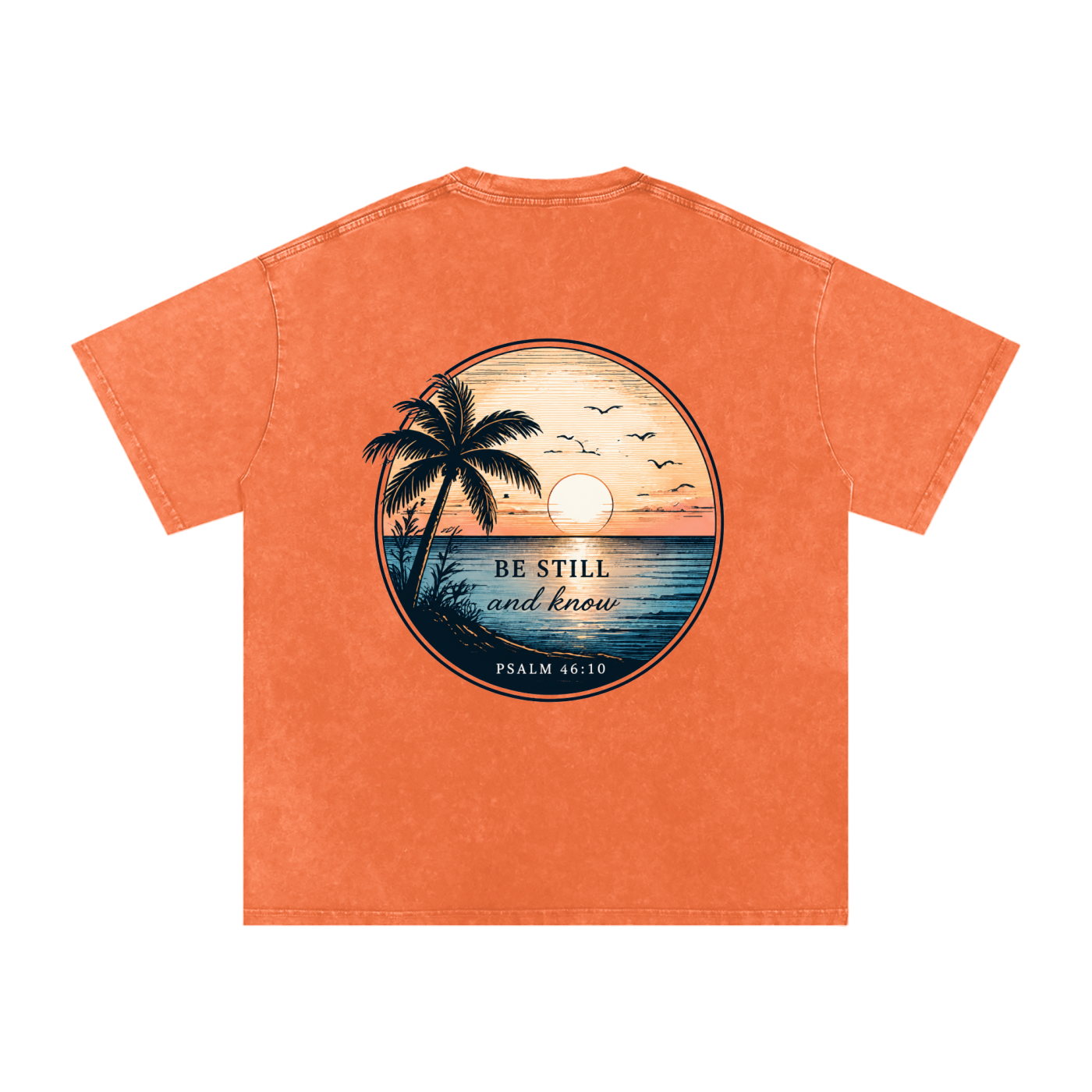 Sunset Snow Washed Oversized Cotton T-Shirt