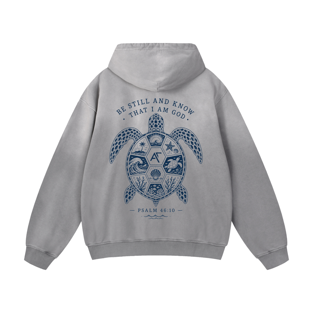 Be Still Turtle Sunfade Oversized Hoodie