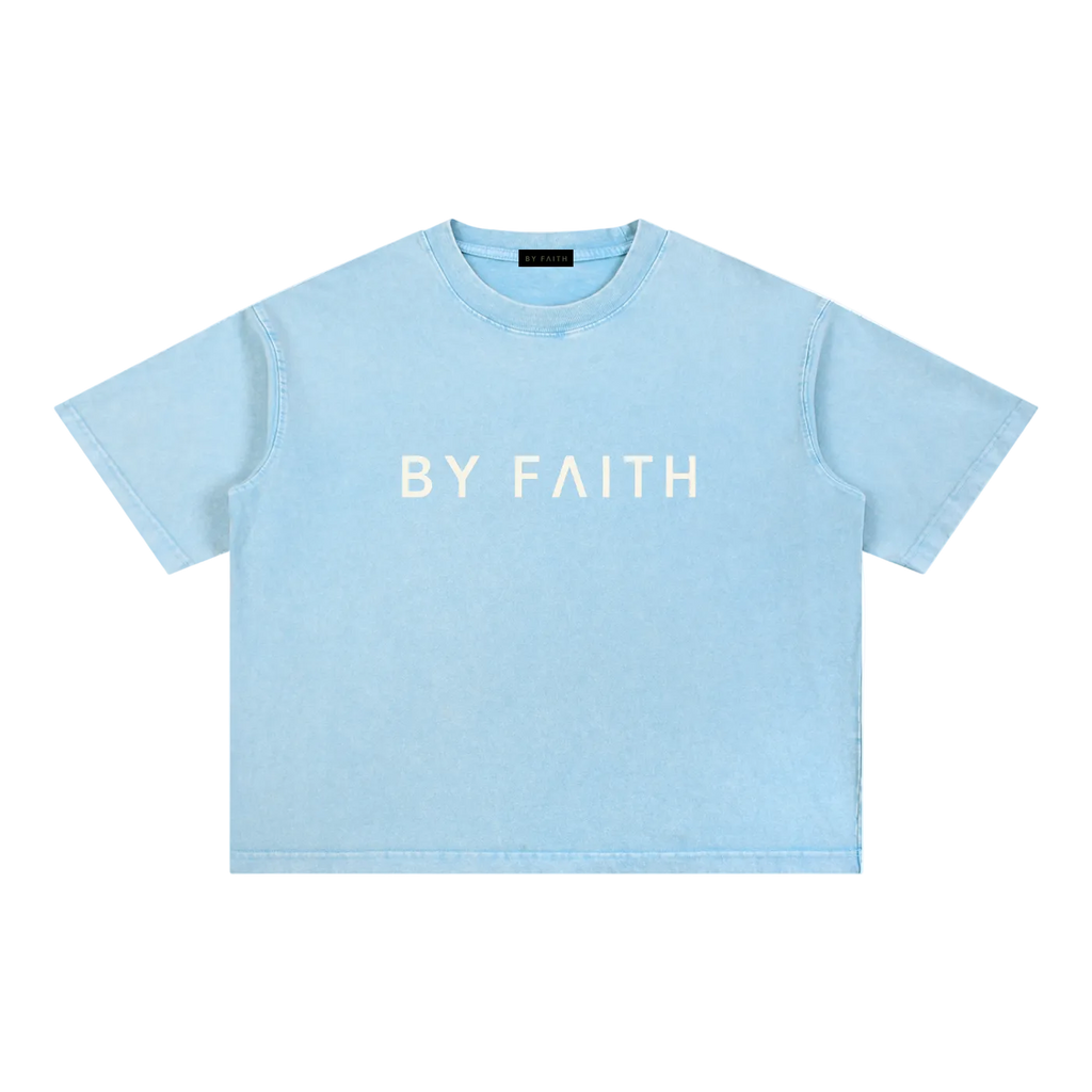 By Faith Mineral Wash Boxy Cotton T-Shirt