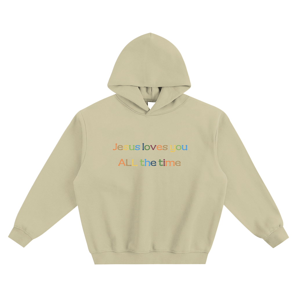 Embroidered Jesus Loves You hoodie