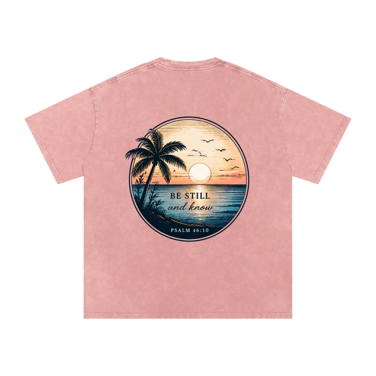 Sunset Snow Washed Oversized Cotton T-Shirt