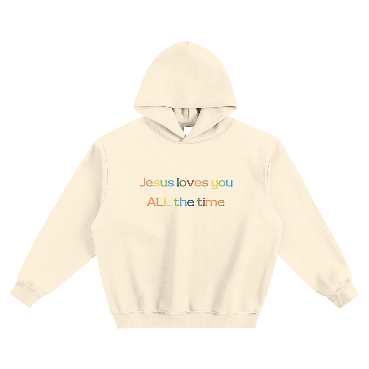 Embroidered Jesus Loves You hoodie