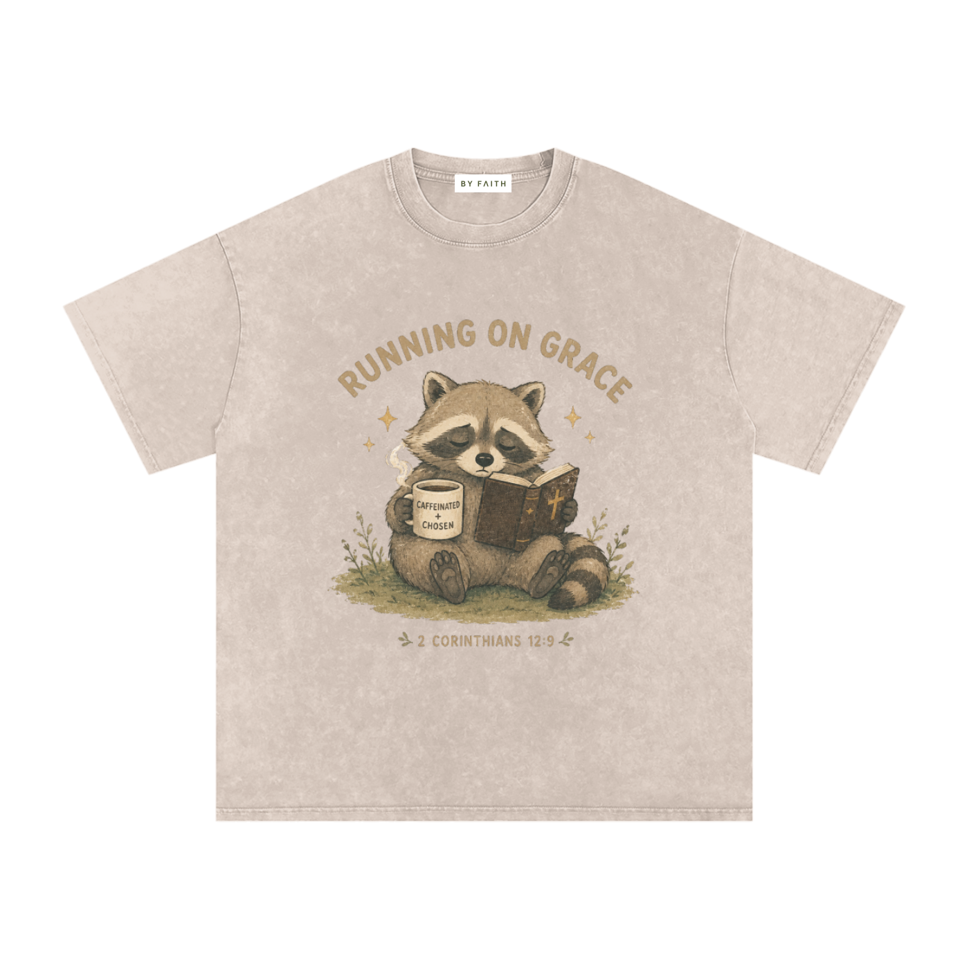 Storybook Oversized Raccoon Cotton T-Shirt