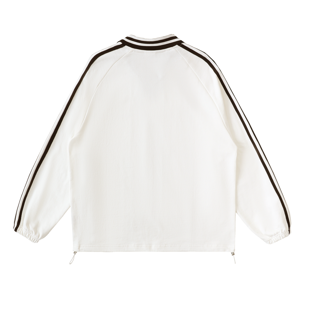 By Faith Retro Lapel Collar Sweatshirt