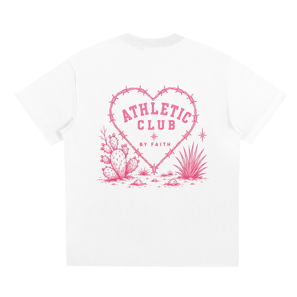By Faith Athletic Club Goes Western Barbwire Heart Tee