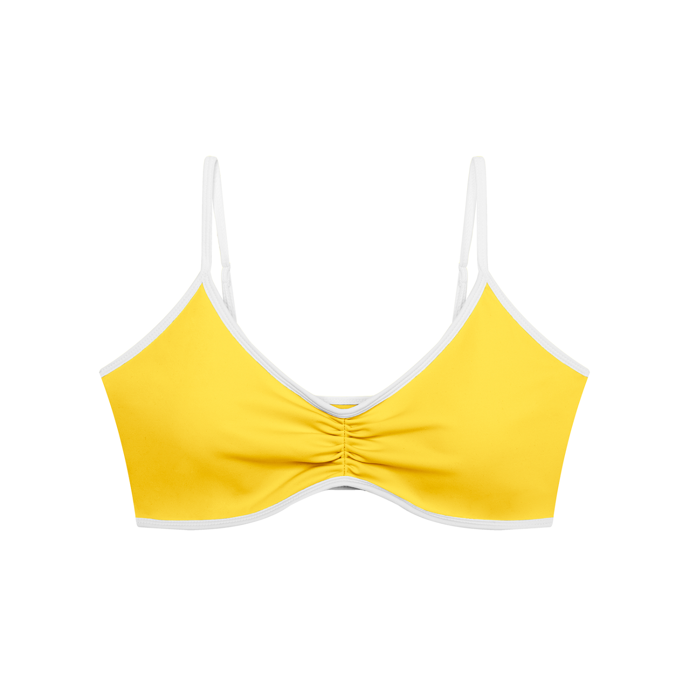 Ruched V-Neck Sports Bra