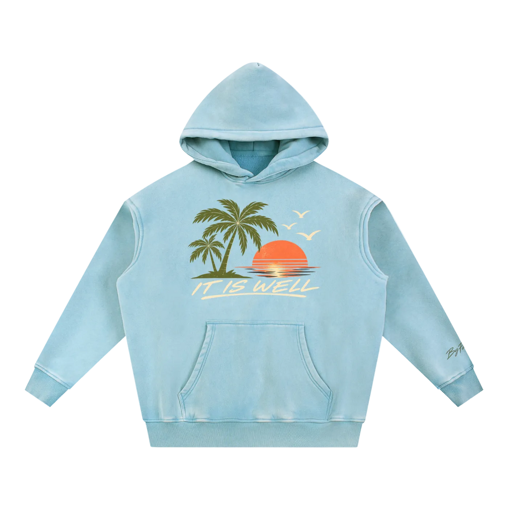 Retro “It Is Well” Oversized Hoodie
