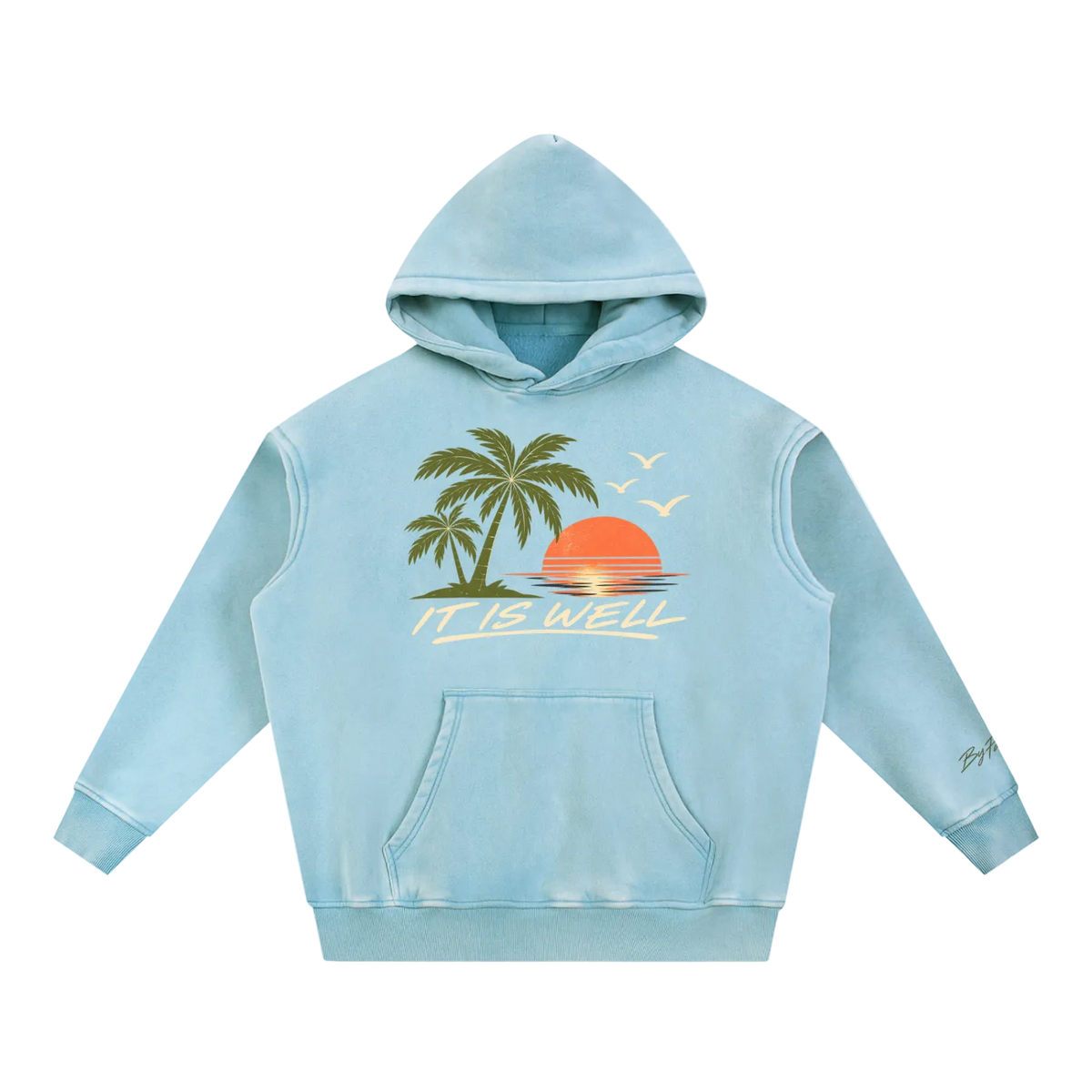 Retro “It Is Well” Oversized Hoodie