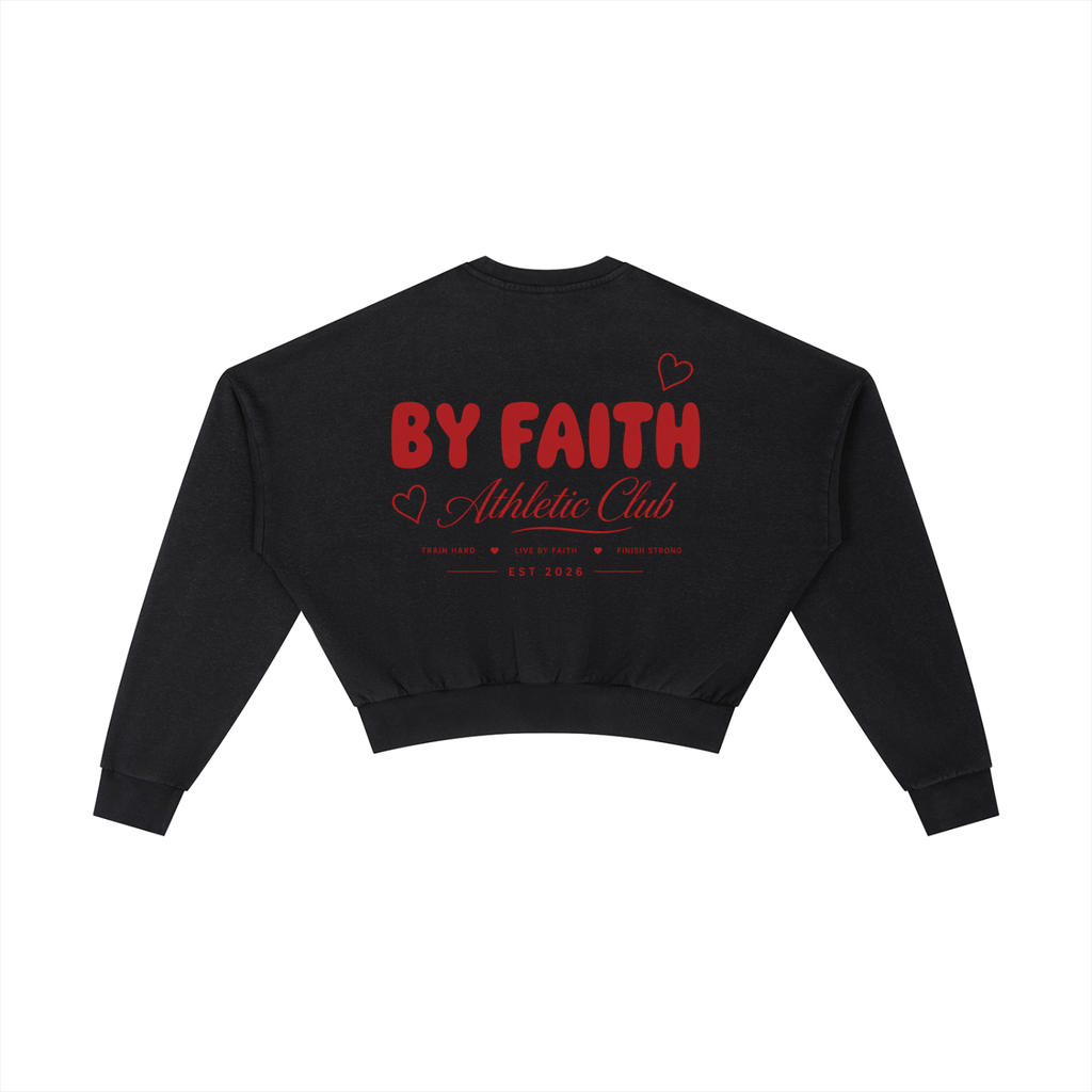 Athletic Club “Love” Cropped Sweatshirt