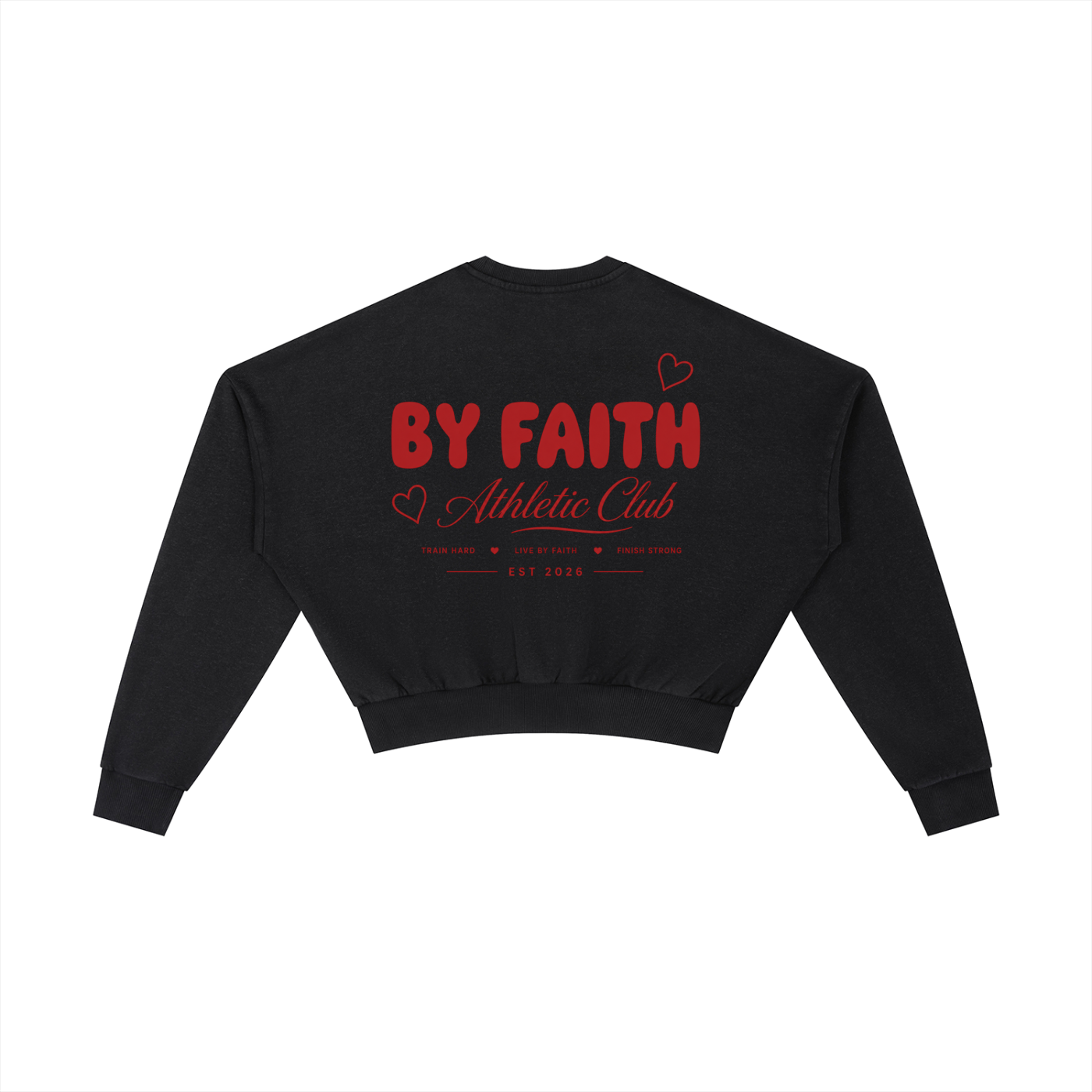Athletic Club “Love” Cropped Sweatshirt