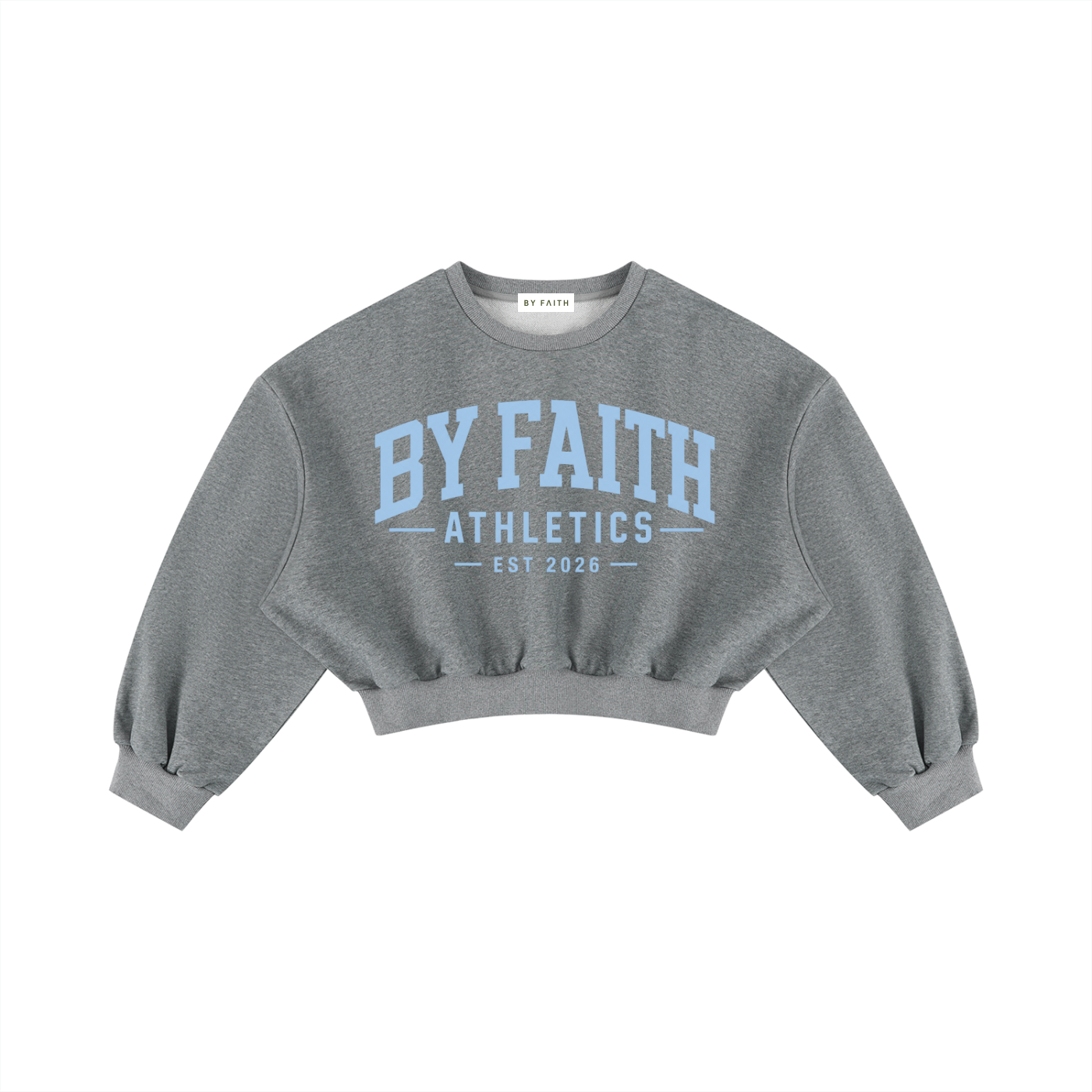 Athletic Club “Baby Blue” Cropped Crewneck Sweatshirt