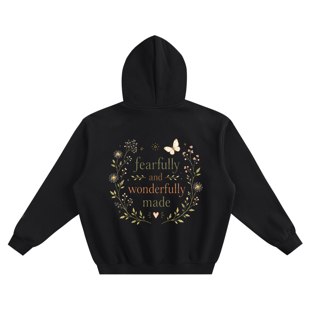 Psalm 139:14 Fleeced Boxy Hoodie
