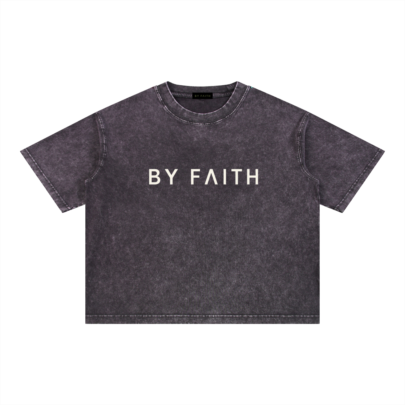 By Faith Mineral Wash Boxy Cotton T-Shirt