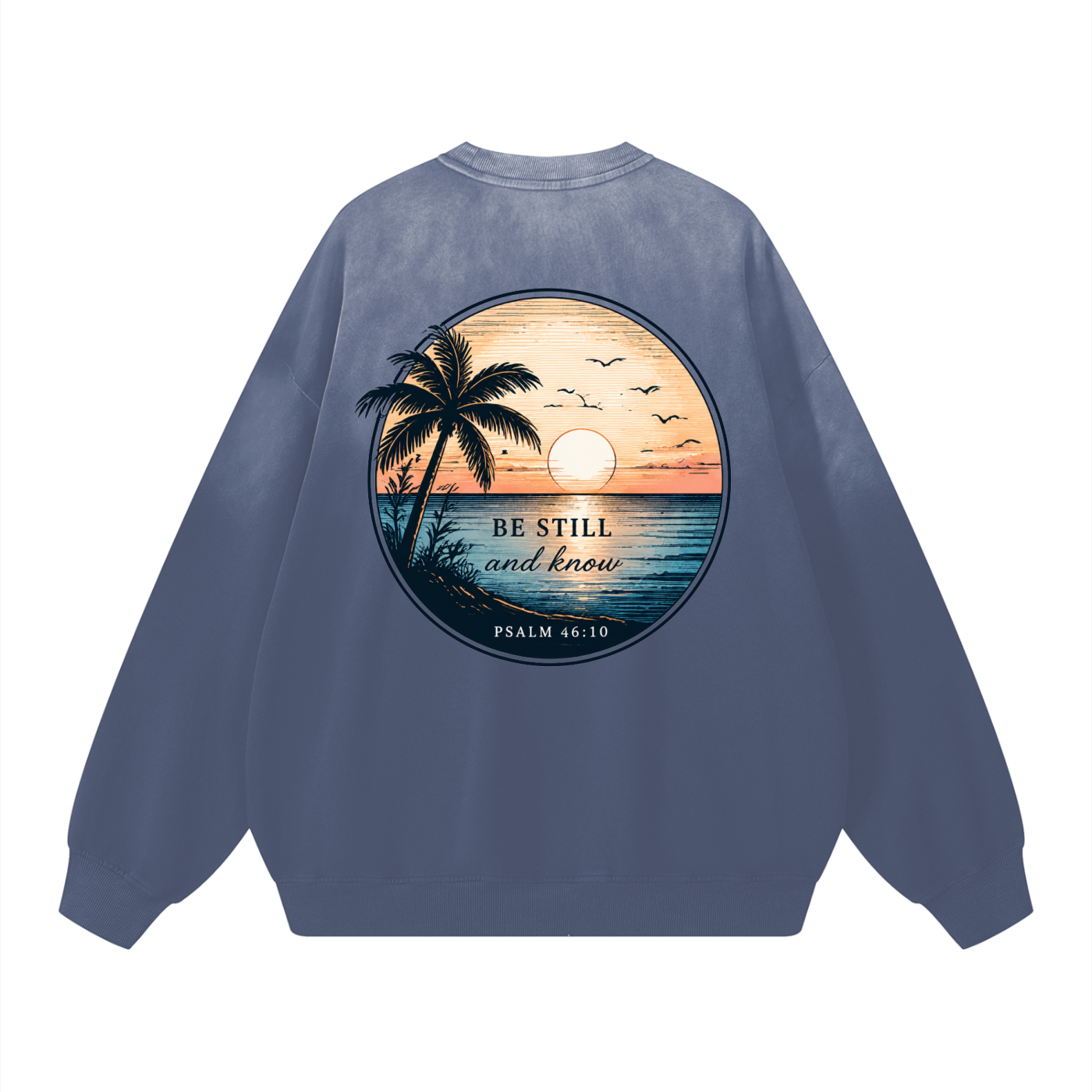 Sunset Sunfade Drop-Shoulder Cotton Sweatshirt