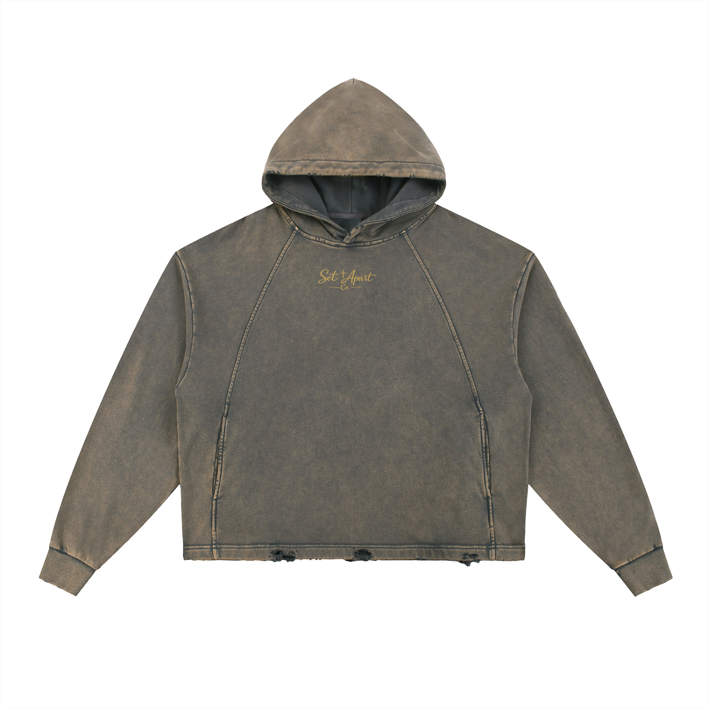 Set Apart By Grace Vintage Frayed-Hem Hoodie