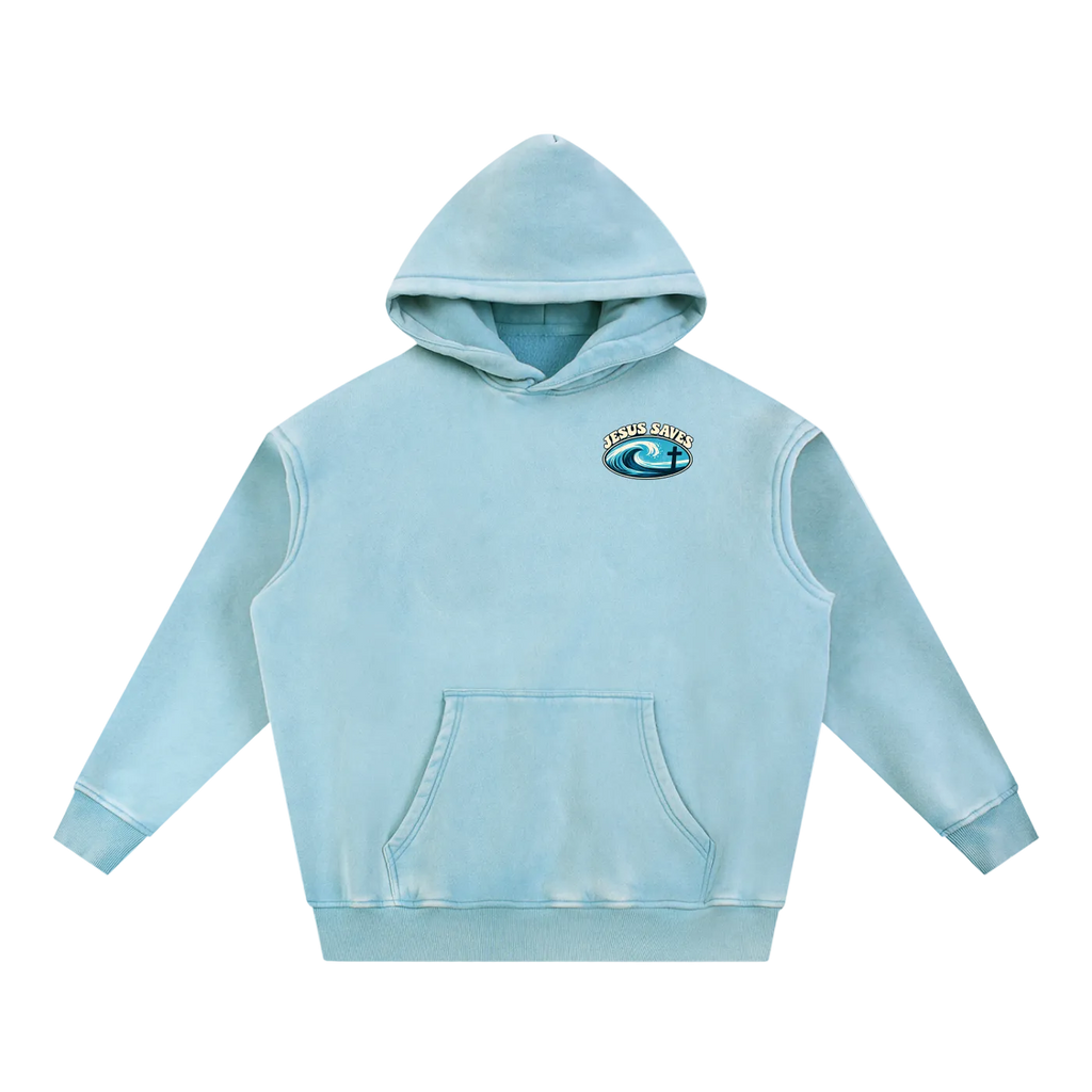 Retro Jesus Saves Oversized Hoodie