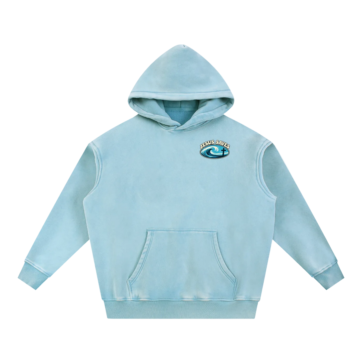 Retro Jesus Saves Oversized Hoodie