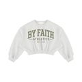 Athletic Club “Olive” Cropped Crewneck Sweatshirt