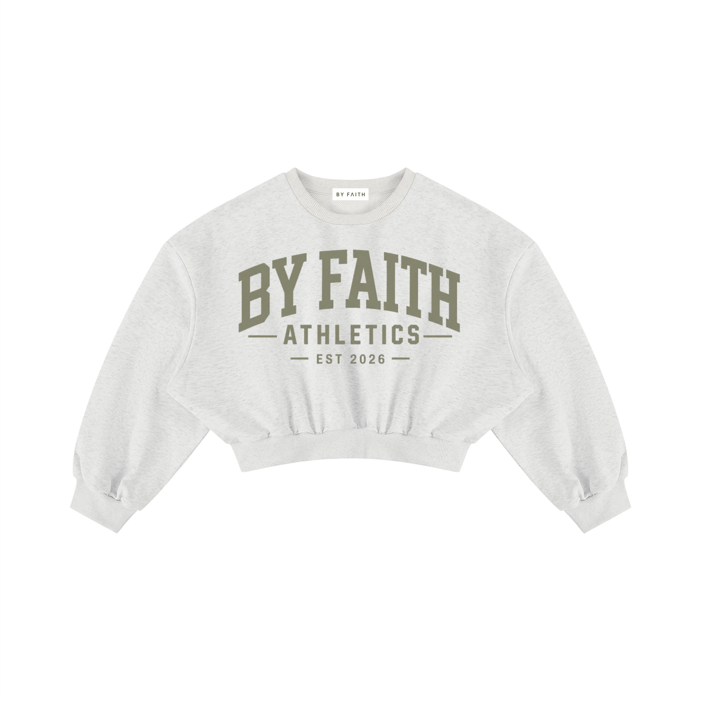 Athletic Club “Olive” Cropped Crewneck Sweatshirt