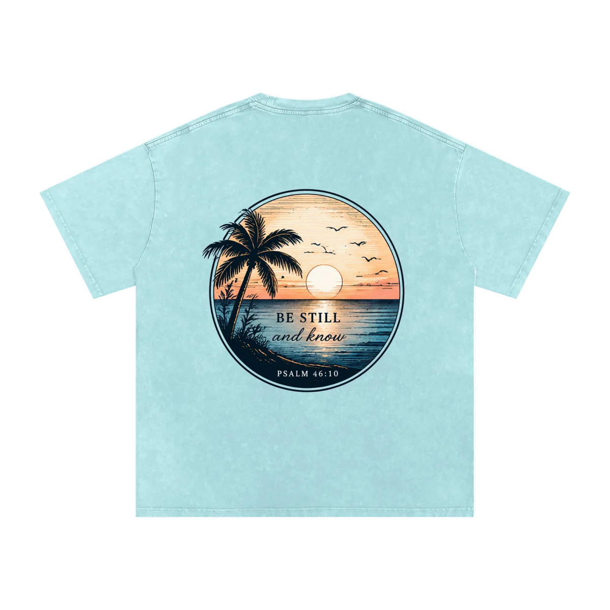 Sunset Snow Washed Oversized Cotton T-Shirt