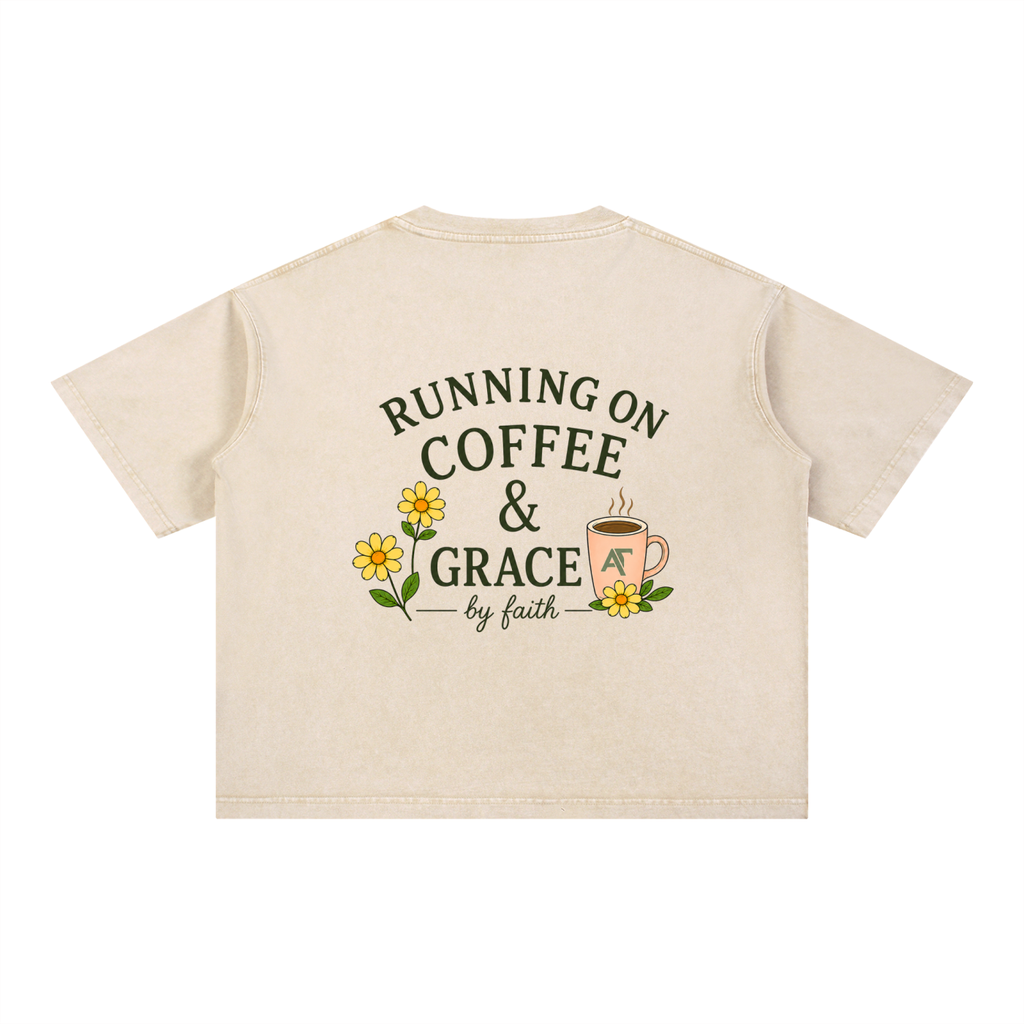 Coffee & Grace Boxy Cotton T-Shirt
