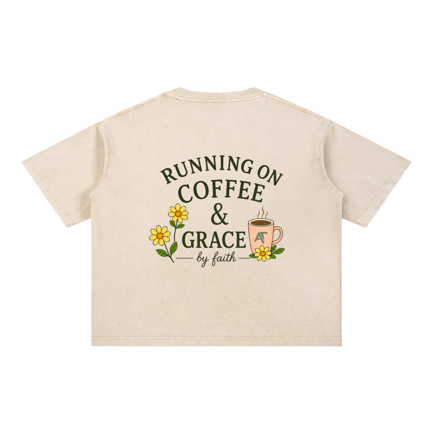 Coffee & Grace Boxy Cotton T-Shirt