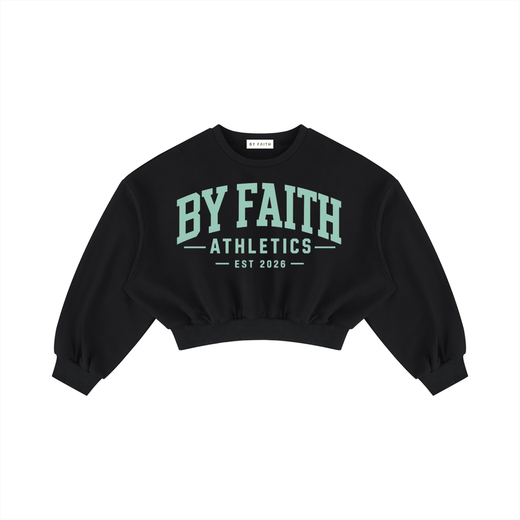 Athletic Club “Mint” Cropped Crewneck Sweatshirt