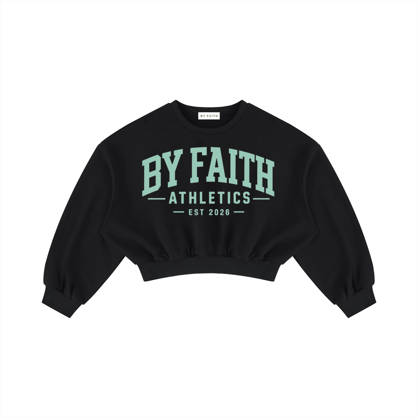 Athletic Club “Mint” Cropped Crewneck Sweatshirt
