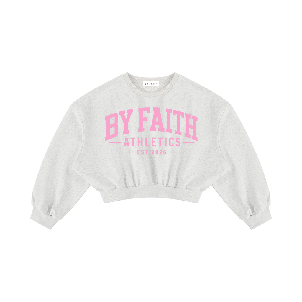Athletic Club “Bubblegum Pink” Cropped Crewneck Sweatshirt