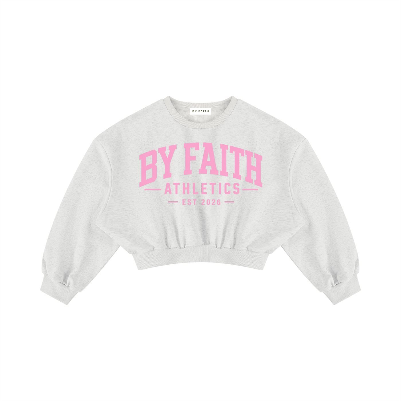 Athletic Club “Bubblegum Pink” Cropped Crewneck Sweatshirt