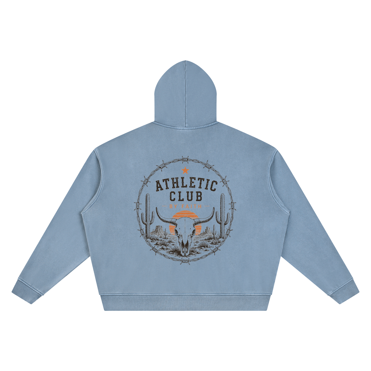By Faith Athletic Club Goes Western Men’s Barbwire Hoodie